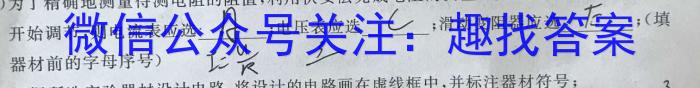 2024年河北省初中毕业生第三阶段综合复习 金榜夺魁(十四)14物理试卷答案