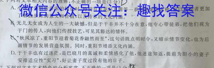 2024届福建省宁德市普通高中毕业班五月份质量检测语文