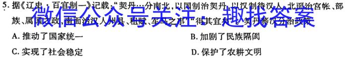 江西省新余市某校2023-2024初三年级下学期开学考试历史