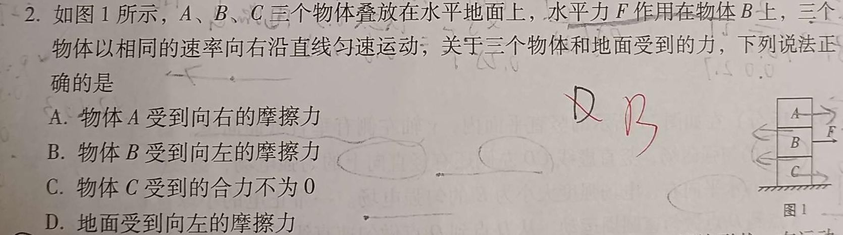 [今日更新]安徽省合肥市2024年第二学期九年级3月中考模拟.物理试卷答案