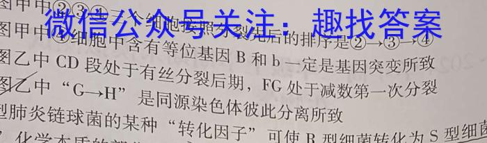 ［湖北大联考］湖北省2023-2024学年第二学期高一下学期5月联考生物学试题答案