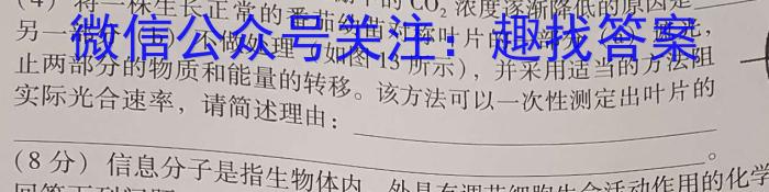 ［深圳一调］2024年深圳市高三年级第一次调研考试生物学试题答案