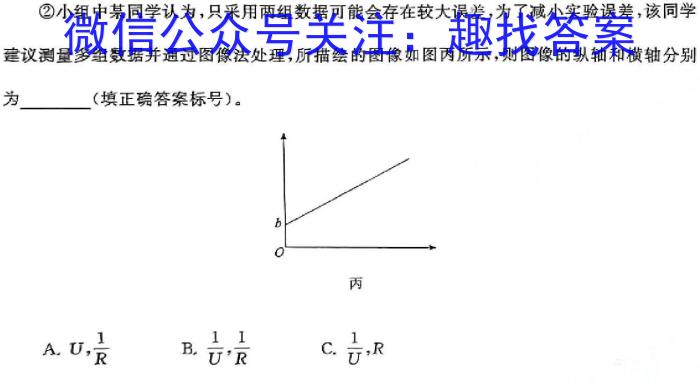 2024届高三年级TOP二十名校冲刺一（4222C）物理试卷答案