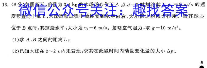 ［包头一模］2024年普通高等学校招生全国统一考试物理试卷答案