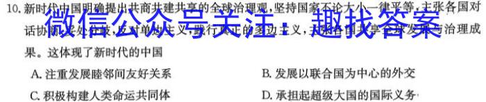 2024年广东省湛江市普通高考第二次模拟测试(24-390C)政治1