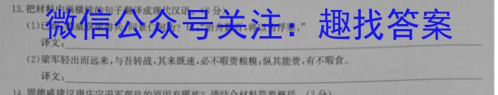 安徽省六安市登科学校2023-2024学年度第二学期八年级质量检测（一）/语文