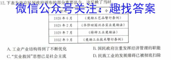 [国考1号3]第3套 高中2025届毕业班入学摸底考试&政治