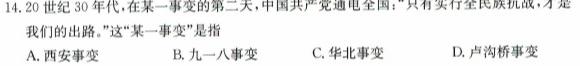 河南省镇平县2024年春期八年级阶段性训练历史