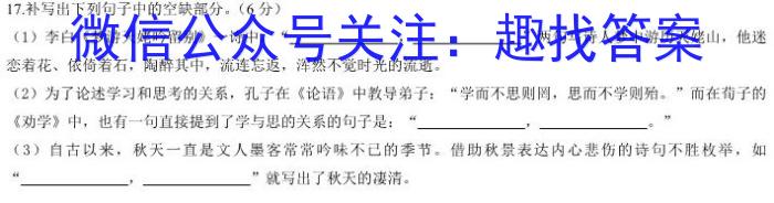 陕西省2023-2024学年度八年级第二学期阶段性学习效果评估语文