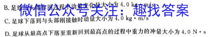 连云港市2023-2024学年第二学期期中学业质量监测（高一）物理试卷答案