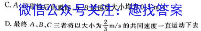 2025届高考滚动检测卷(一)1物理试题答案