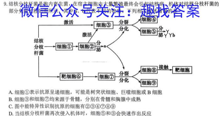 安徽师范大学附属中学2023-2024学年高二下学期第一次学情检测生物学试题答案