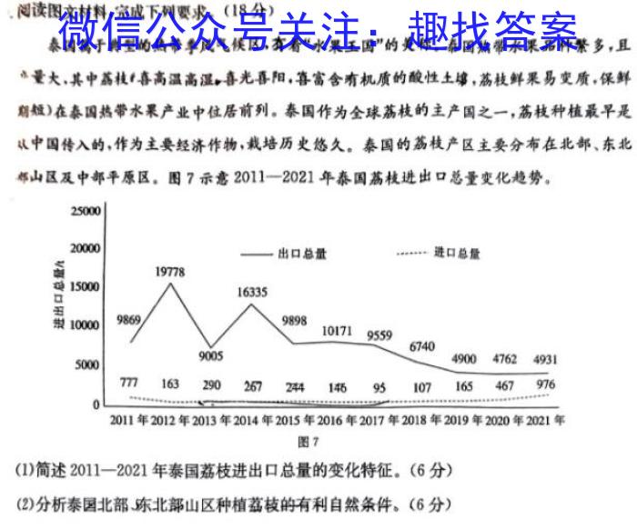 2024年河南省中招考试押题试卷(二)地理试卷答案