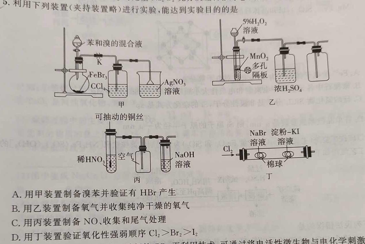 62024考前信息卷·第七辑 重点中学、教育强区 考前猜题信息卷(四)4化学