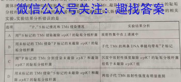 2024年河北省初中毕业生升学文化课考试定心卷生物学试题答案