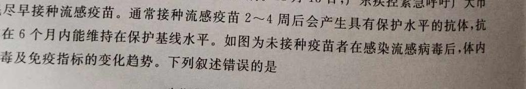 2023-2024学年玉溪市高二年级三校下学期六月联考生物学部分