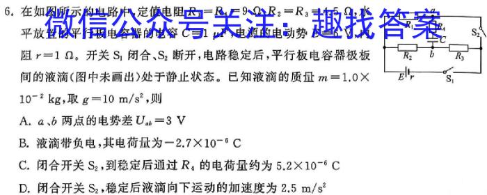 NT2023-2024学年第二学期高二年级收心考试物理