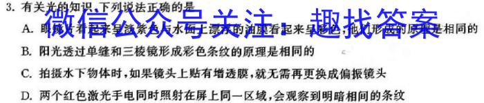 陕西省2024年高考模拟检测(三)物理`