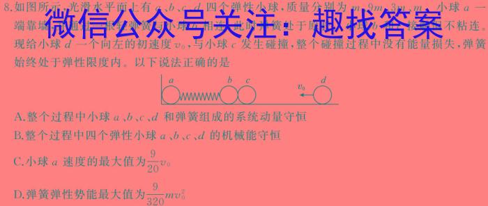 甘肃省2023-2024学年高二第二学期期中考试(24593B)物理试卷答案