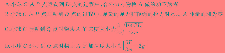 [今日更新]百师联盟 2024届高三信息押题卷(一)(百L).物理试卷答案