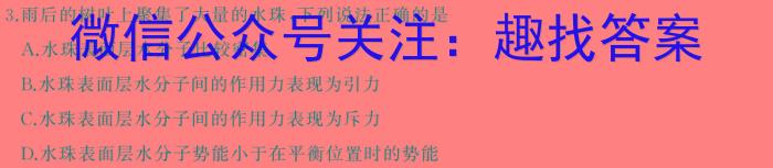 漂读教育2024年福建多校第一阶段高考复习检测联合考试物理试卷答案