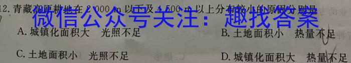 2024年6月“桐·浦·富·兴”教研联盟学考模拟（高二年级）地理试卷答案