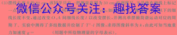 2024年河南省名校大联考试卷物理试题答案