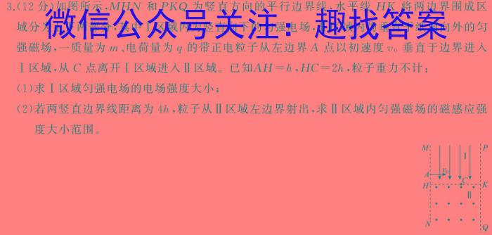 文博志鸿2024年河南省普通高中招生考试模拟试卷（经典二）物理试卷答案