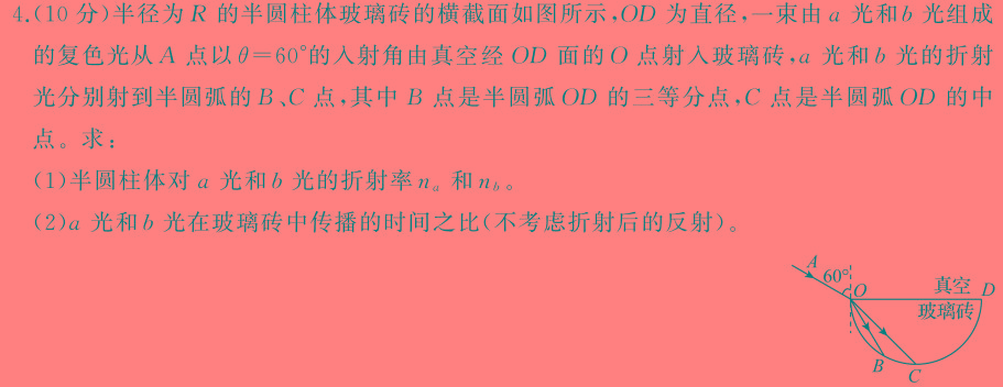 2024届智慧上进 名校学术联盟·高考模拟信息卷押题卷(十)10物理试题.