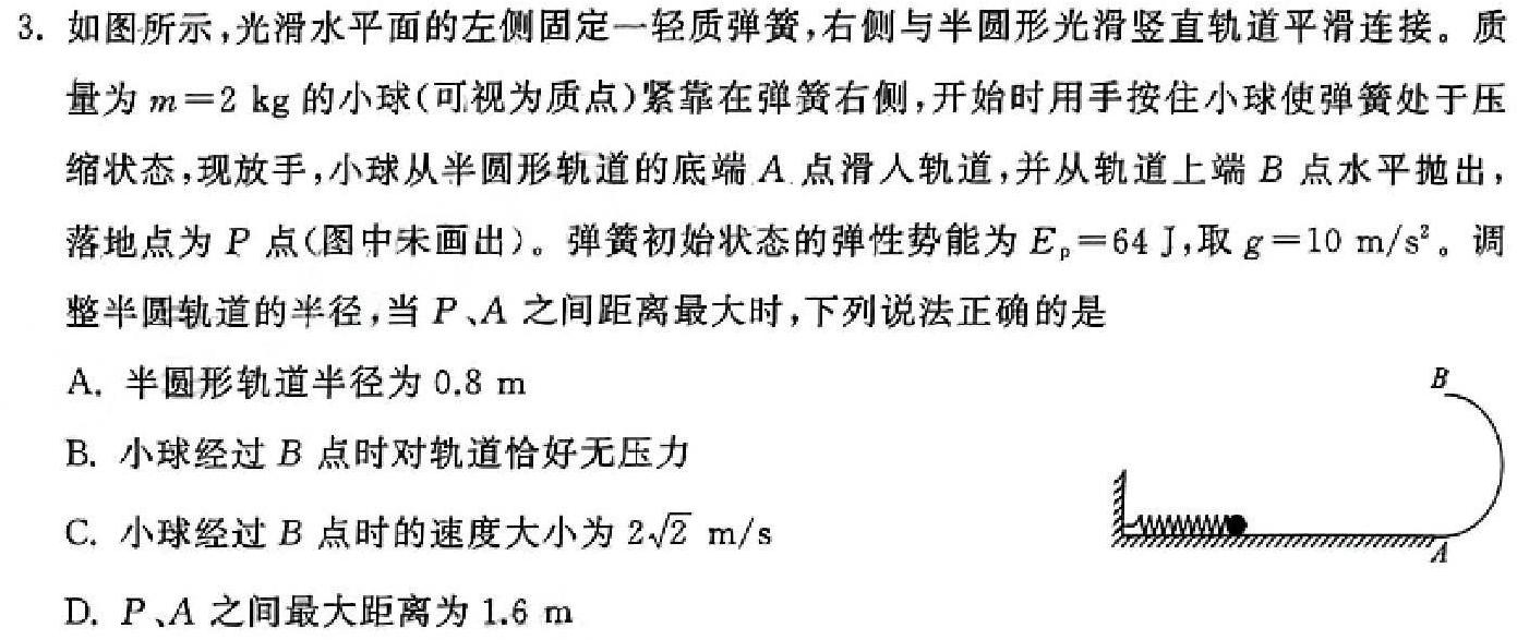 2024届陕西省八年级学业水平质量监测(菱形)物理试题.