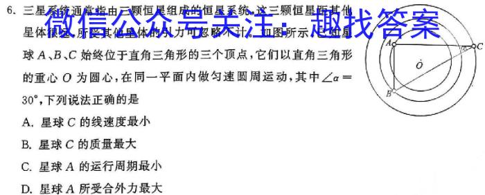 2024考前信息卷·第七辑 重点中学、教育强区 考前猜题信息卷(二)2物理试卷答案