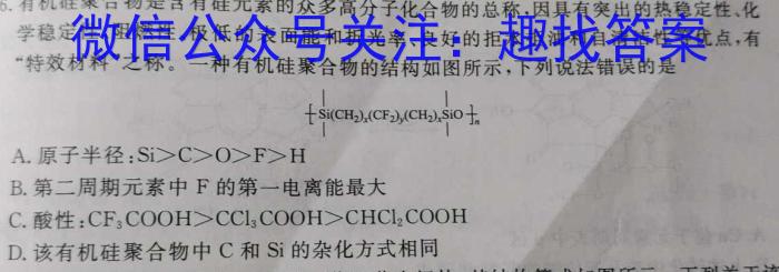 安徽省滁州市2024届天长市实验中学教育集团九年级课程质量检测化学