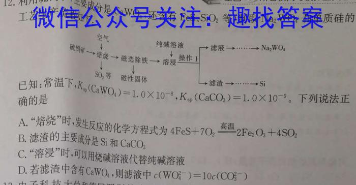 陕西省2025届高三第一次模拟考试8月联考（25-L-018C）化学