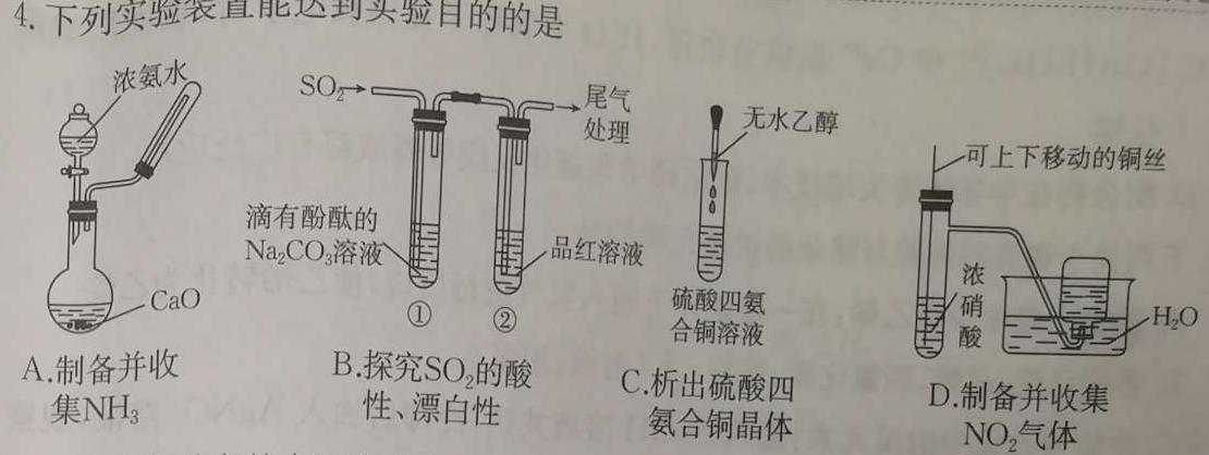 1江苏省南通市海安市2025届高三期初学业质量监测试卷化学试卷答案