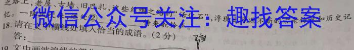 江西省南昌市2024年初三年级第二次调研检测试卷语文