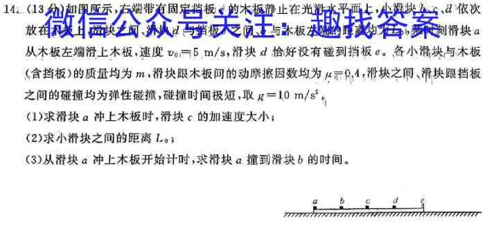 河南省2023-2024学年度第二学期七年级阶段练习二物理试卷答案