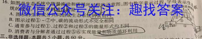 山西省2024年中考总复习预测模拟卷(一)1生物学试题答案