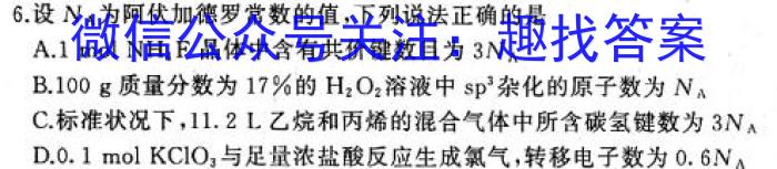 安徽省枞阳县2023-2024学年度七年级第一学期期末质量监测化学