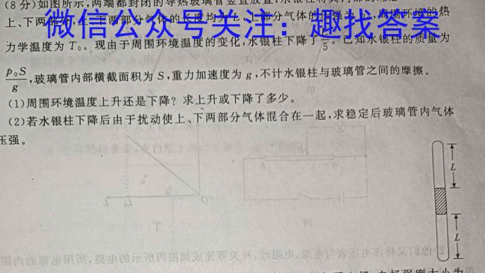 山东省2024-2025学年上学期济南市济南高新区初三年级开学测试物理试卷答案