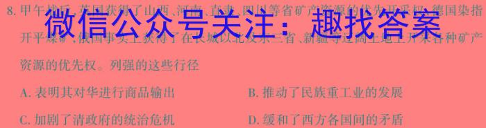 山西省吕梁市汾阳市初中八年级2023-2024学年第二学期期末测试卷&政治