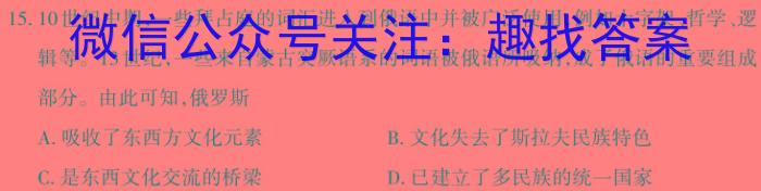 浙江省高考科目考试绍兴市适应性试卷(2024年4月)&政治