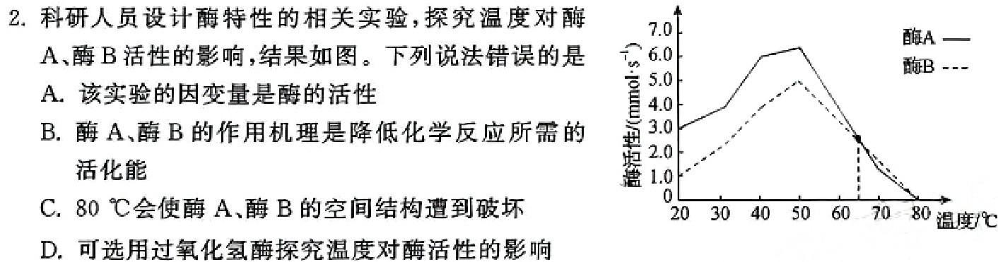 2024年湖北省新高考信息卷(二)生物
