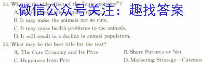 荟聚名师智育英才 2024年普通高等学校招生全国统一考试模拟试题·冲刺卷(五)5英语试卷答案