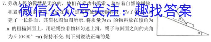 福建省2024年毕业班教学质量检测试卷(九)9物理`