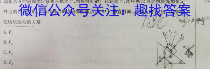 安徽省2023~2024学年度八年级教学素养测评 △R-AH物理试卷答案