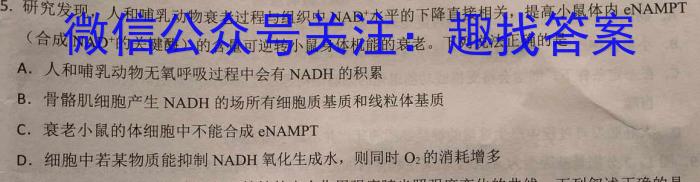 安徽省2023~2024学年第二学期高一期末考试(4488A)生物学试题答案