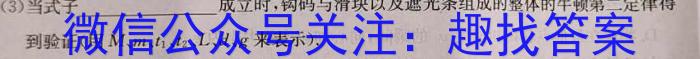 九师联盟·2024届高三3月质量检测（新教材-L）物理