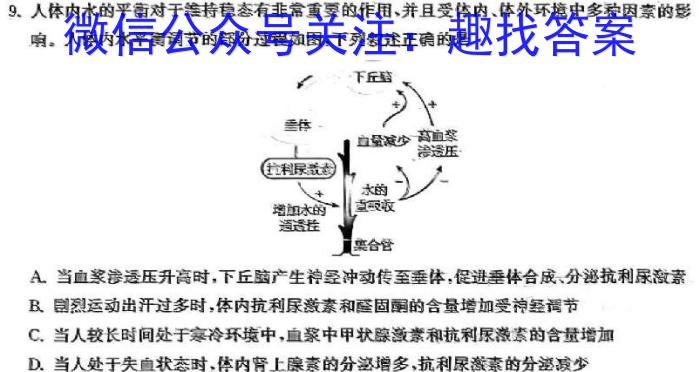 河南省临颍县2024年下学期第二次质量检测试卷生物学试题答案