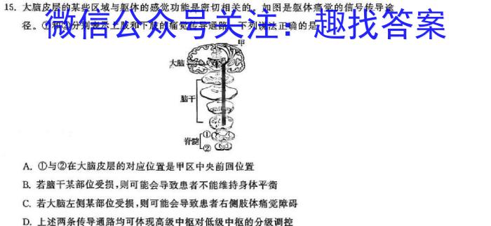 辽宁省JPGZ2023-2024学年下学期高二期中考试(242810D)生物学试题答案