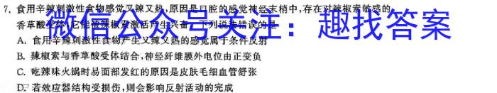 鼎成大联考2024年河南省普通高中招生考试试卷(三)生物学试题答案